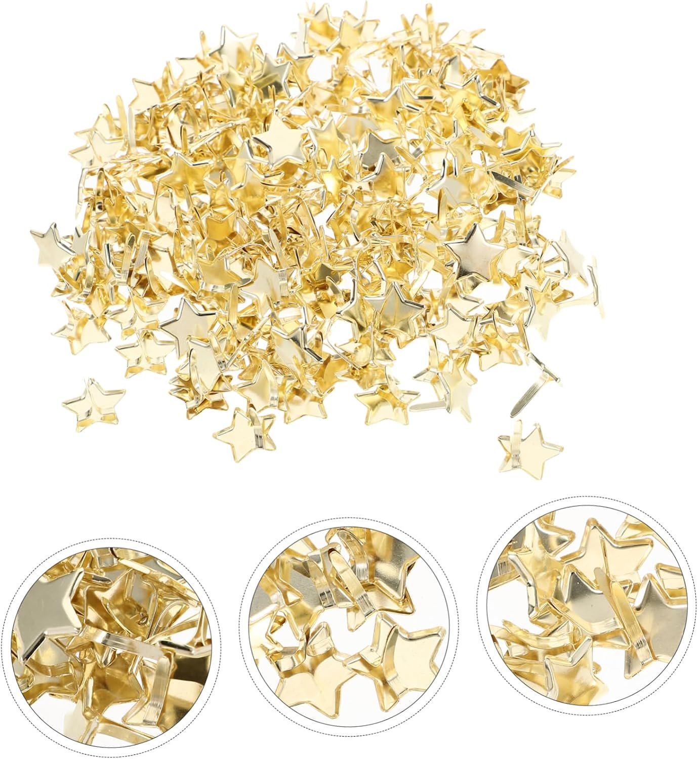Hohopeti 200Pcs Brads Metal Fasteners for Scrapbooking DIY Crafts Card Making Embellishments