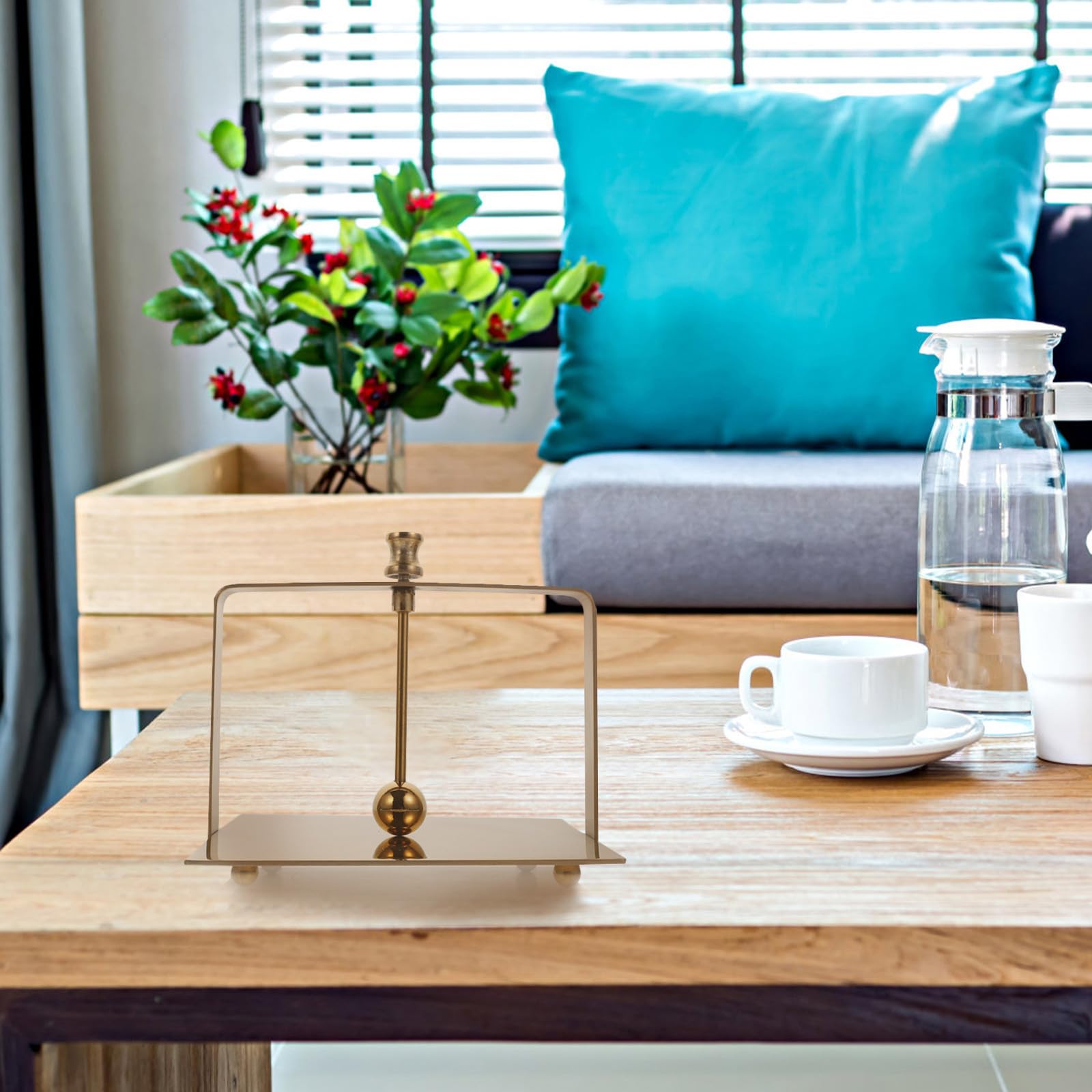 Soporte para Pañuelos de Mesa en Acero Inoxidable Dorado, Resistente y Delicado, Adecuado para Hoteles y Restaurantes, Servilletero Funcional y Elegante