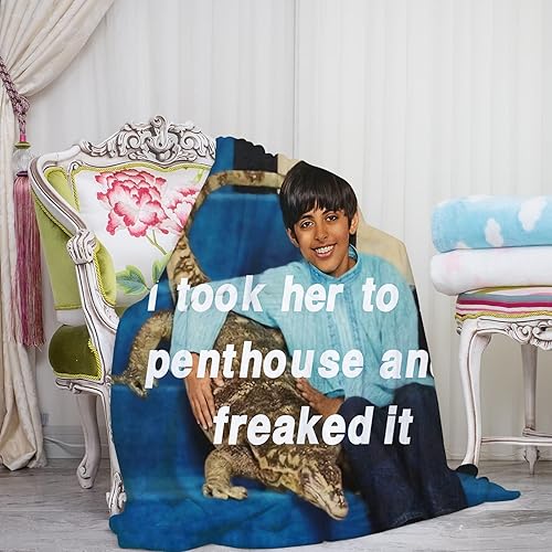 Miniatura 1 de ETSKOM Ravi - Manta de franela con estampado de memes para sofá cama o automóvil, para adultos y niños, cálida, suave y ligera, 59 x 51 pulgadas