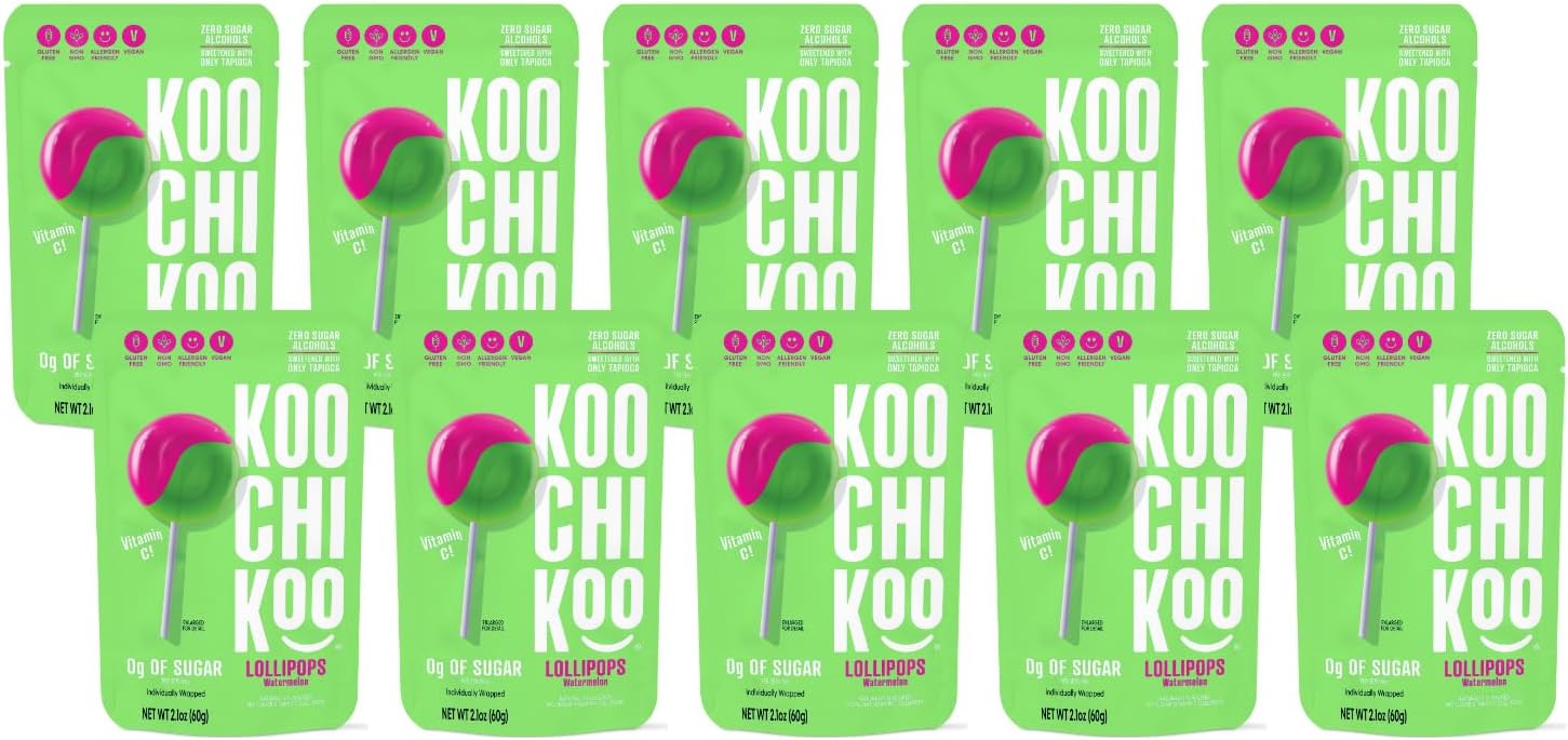 Sugar Free Lollipops with Vitamin C, Watermelon 10 Count (Pack of 10)