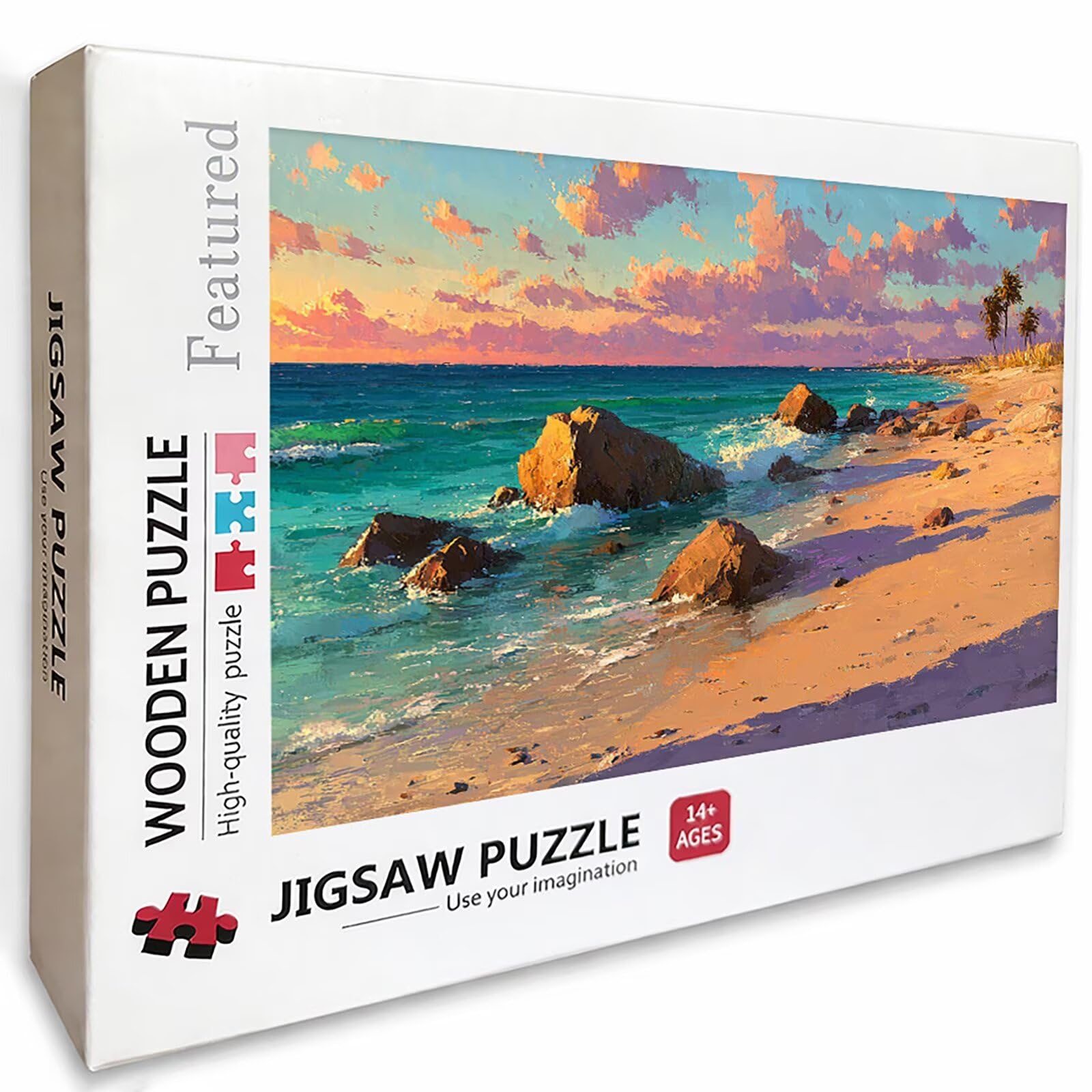 Vista Al Mar Puzzle Madera, Sunset Puzzle 2000 Piezas Adultos con Compact Box 99x70cm, Rompecabezas Desafiante, DIY Juegos de Rompecabezas Creativos para Hombres Mujeres, Decoración Verano, 0-5964