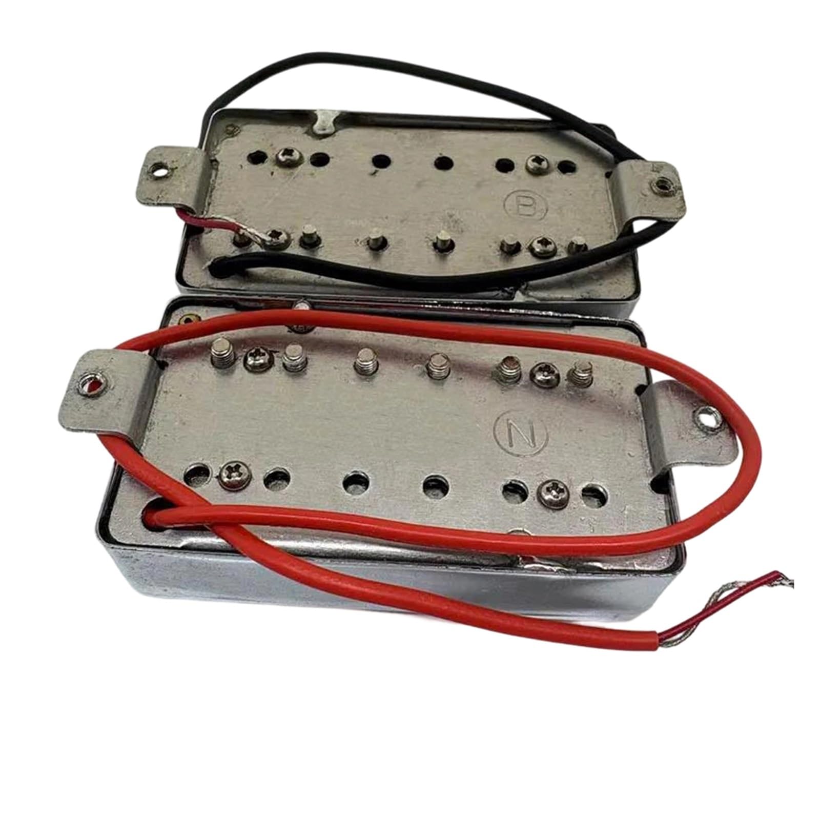Przetwornik Gitary Elektrycznej Pasywne Przetworniki Humbucker 57/66 Akcesoria Do Gitary Elektrycznej I Basowej Złote Srebrne(Silver)
