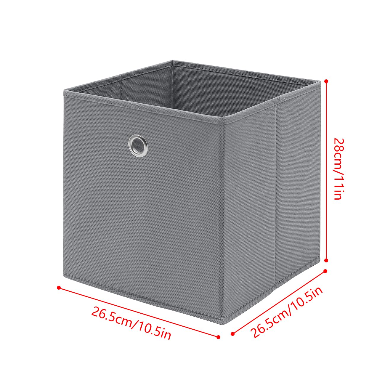 Homullel Foldable Storage Cube Boxes Set of 4, Storage Unit Box with Eyelet - Image 7