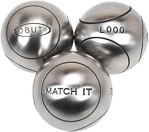 Boules de pétanque Match it inox 75mm strie1 - Obut - Sport
