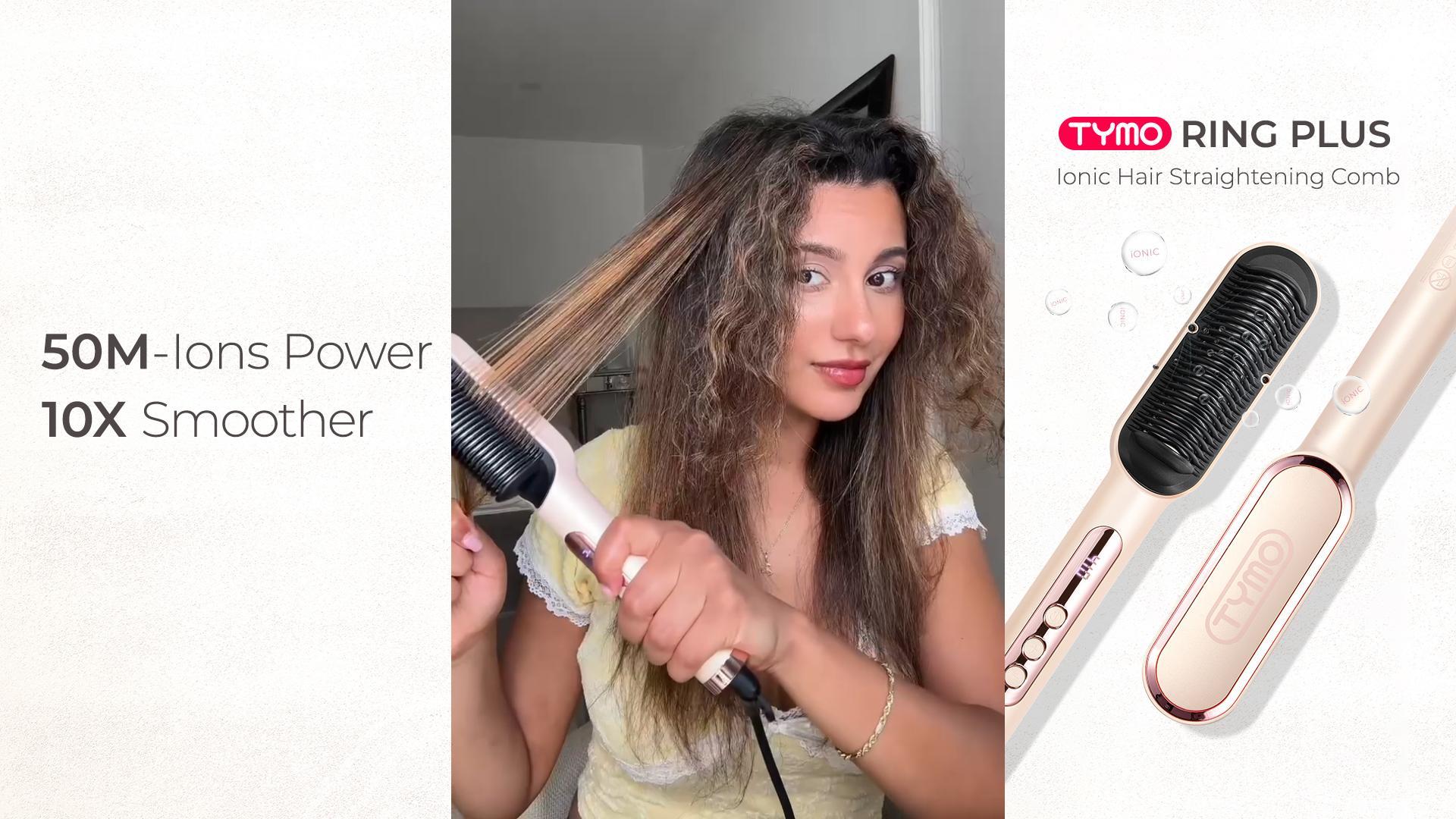 TYMO Ring Plus Ionic Hair Straightener Brush - Straightening Comb