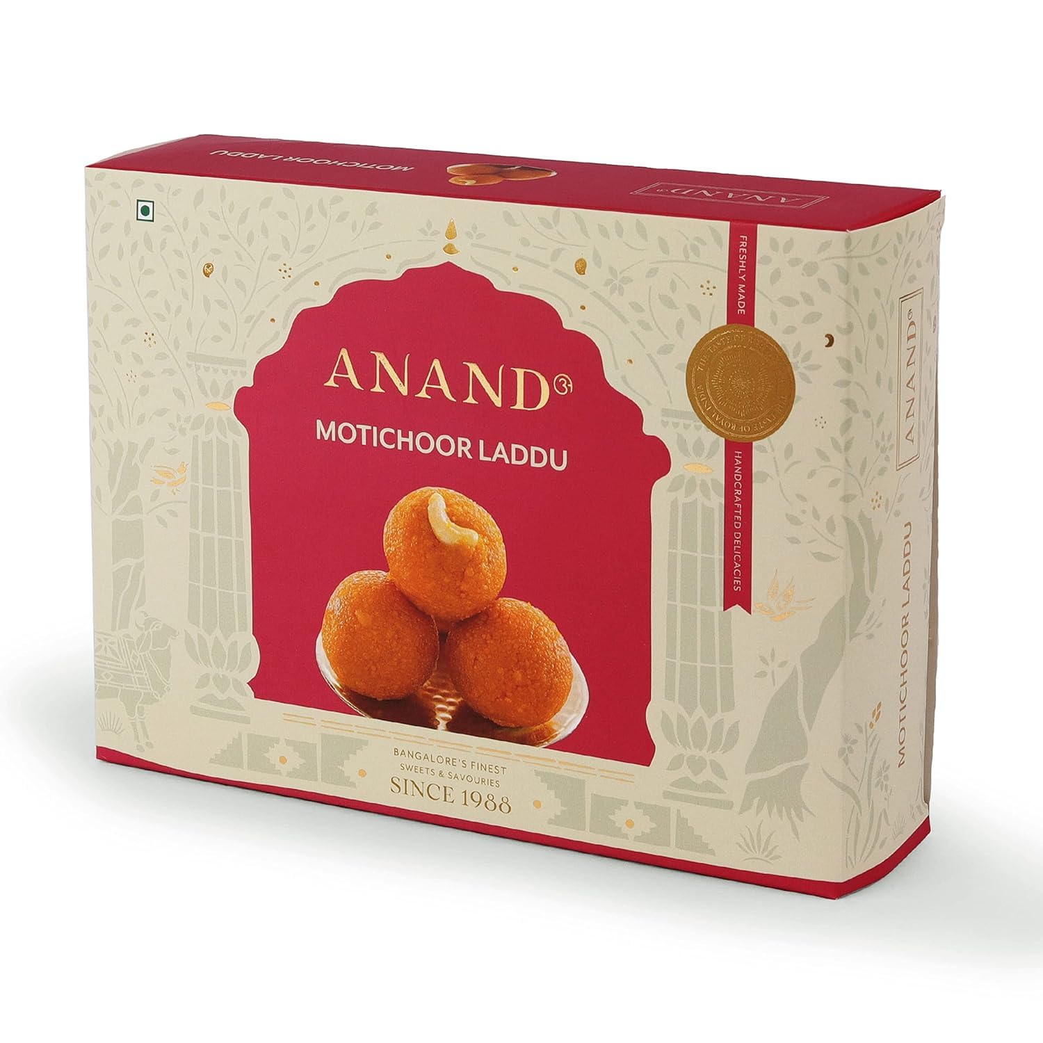 Anand Motichur Laddu 500gm Made in Pure Ghee, Cashew Nuts And Saffron, Melt in mouth texture and No preservatives (B0D541FTM8) Amazon Price History, Amazon Price Tracker
