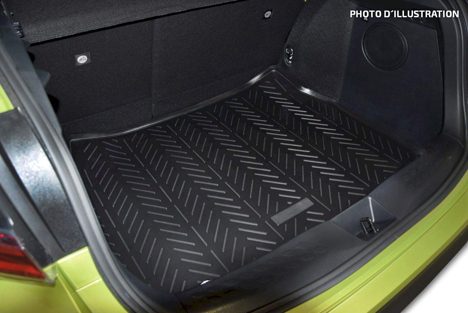 J&J AUTOMOTIVE Tapis De Coffre Caoutchouc Premium Pour Citroën C4 5P Berlina 2010-2018 - Bord Haut Antidérapant