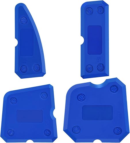 HOTOP Juego de 4 herramientas de calafateo de silicona, sellador de silicona, herramienta de acabado de lechada para cocina, baño, sellador de