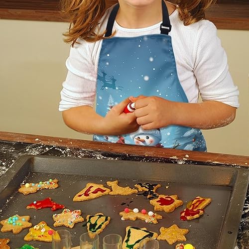 Vista 66 de doginthehole Delantal para niños con bolsillo para niños y niñas, delantales de chef ajustables con 2 bolsillos para cocinar, pintar