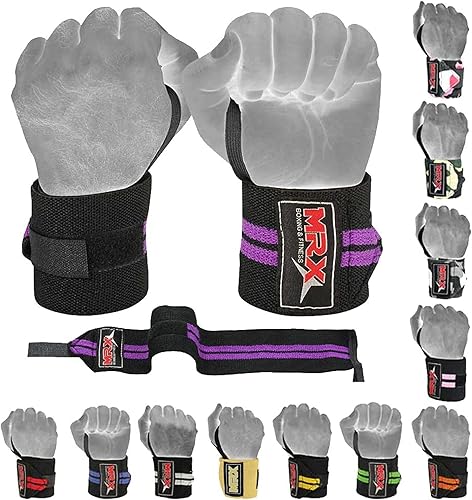 MRX - Muñequeras para levantamiento de pesas, entrenamiento de gimnasio, soporte de muñeca, fisicoculturismo, entrenamiento, envoltura para hombres