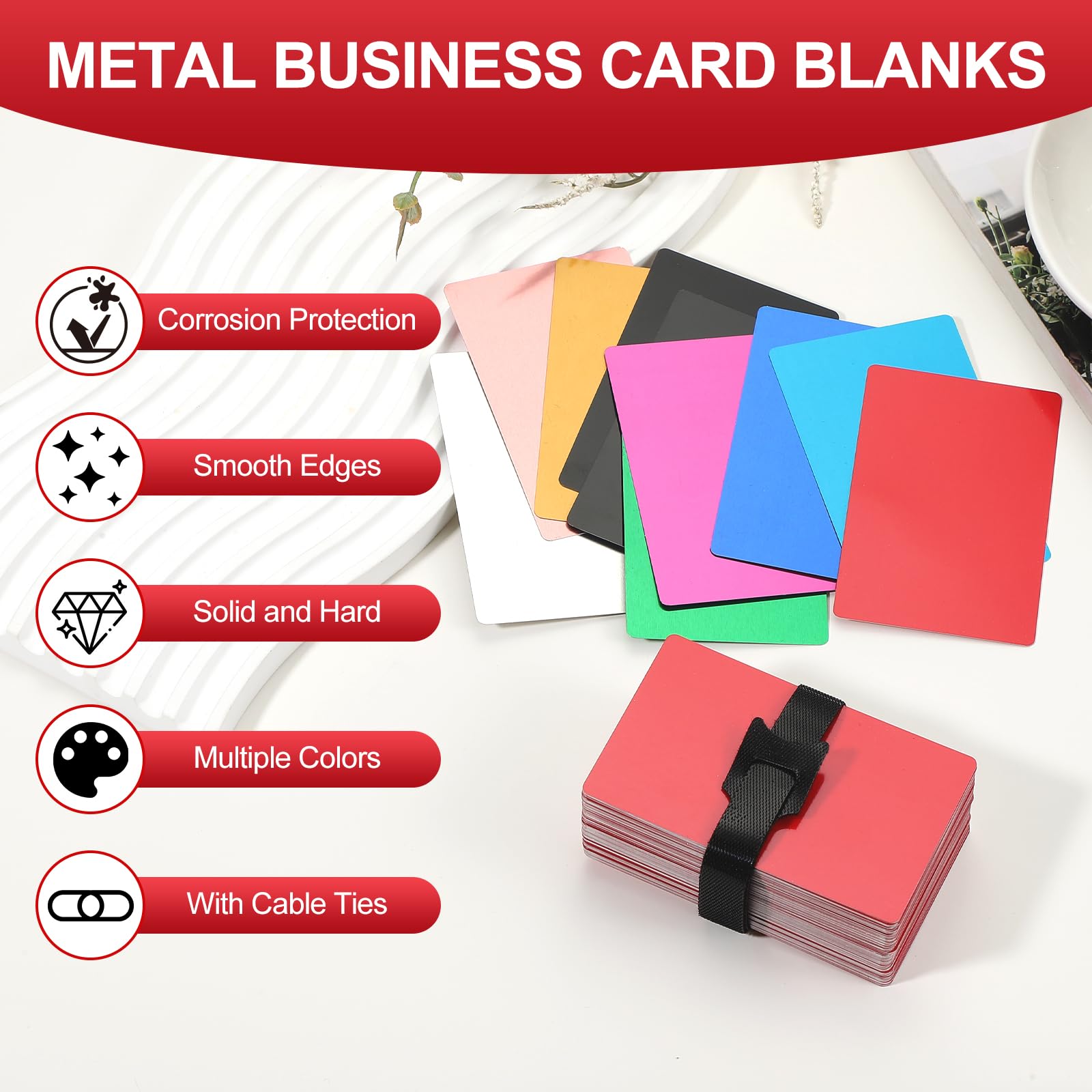 Amazon | PATIKIL 金属名刺 0.21mm 厚 86 x 54 x 0.21 mm / 3.38 x