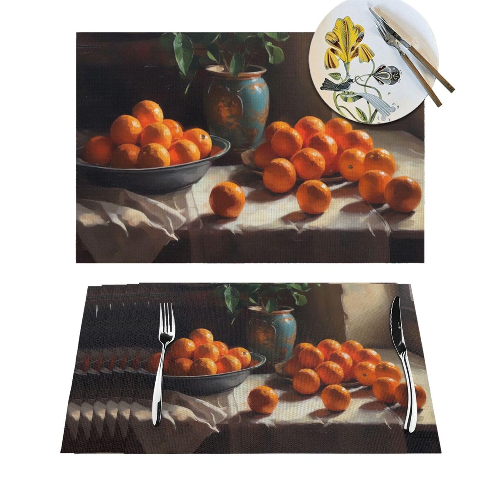 Sets de table résistants à la chaleur lot de 6 tissés pour protéger vos meubles