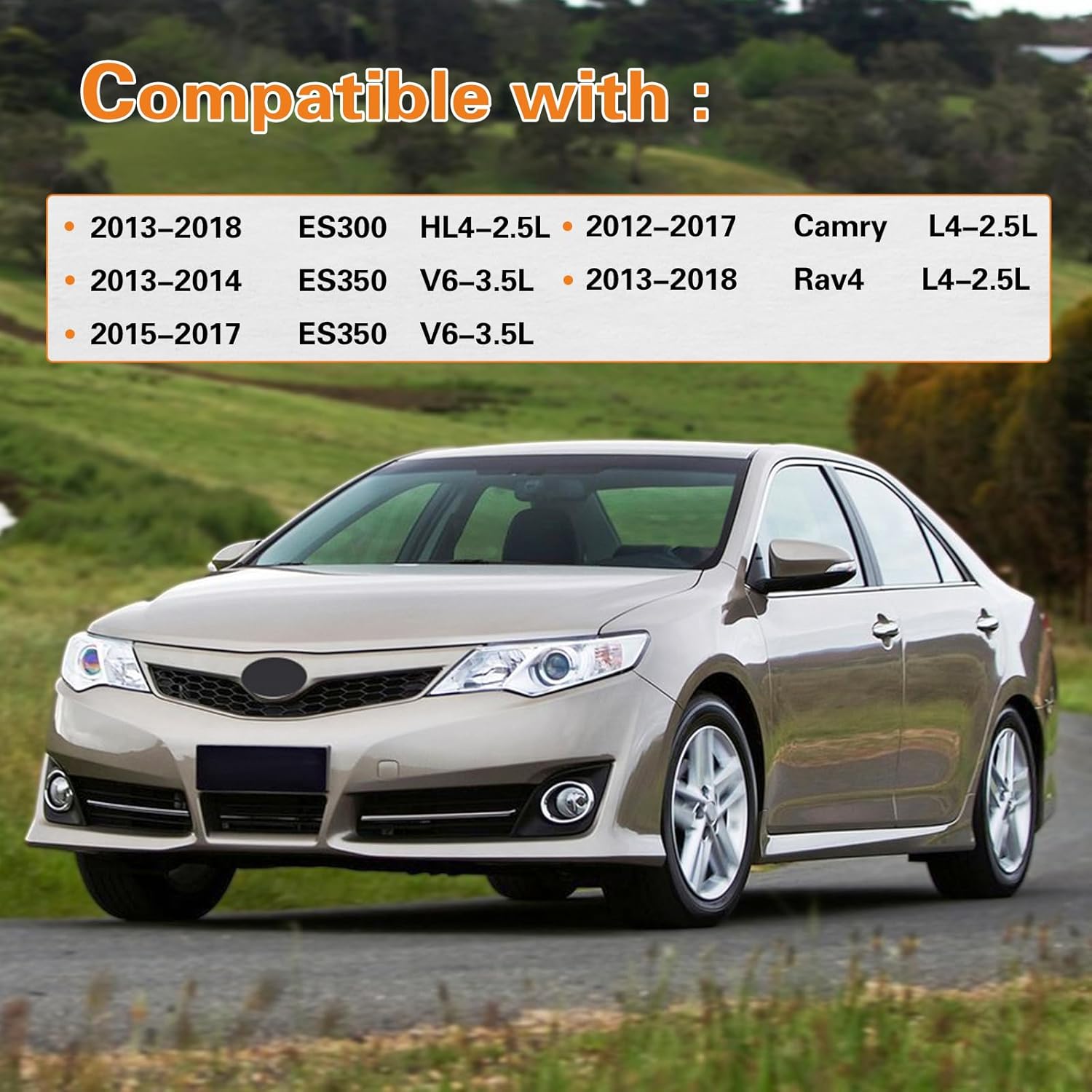 2Pcs Upstream and Downstream Oxygen O2 Sensor for 13-17 ES350,13-18 ES300H,12-17 Camry,13-18 Rav4.OE#25054084 25024360