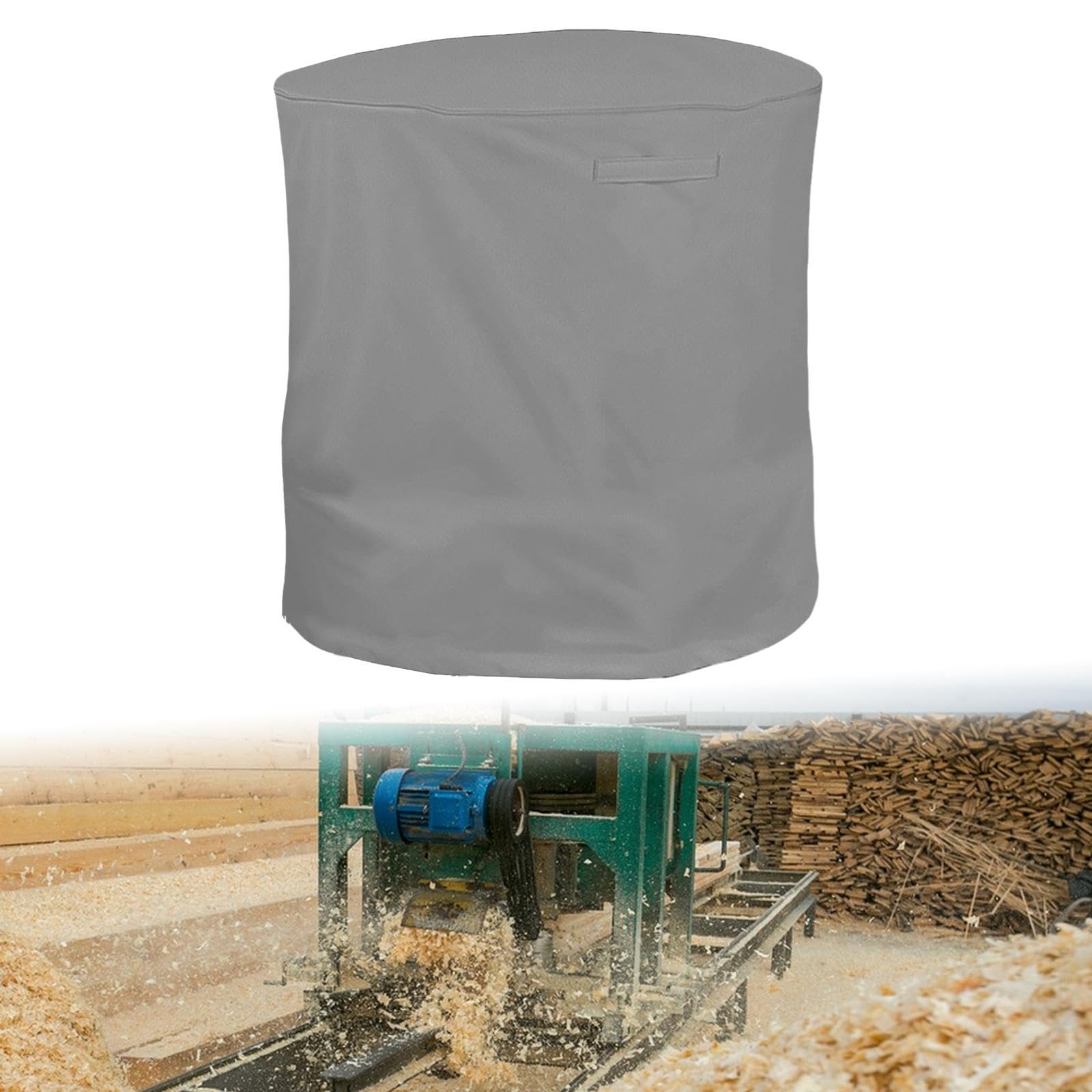 Cubierta para Trituradora de Madera, Resistente Al Agua Y Al Viento, Cubierta Eléctrica Oxford para Trituradora de Césped Y Patio, Gris