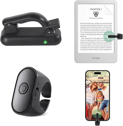 Kindle Page Turner Remote para Kindle PaperWhite Ipad iPhone. Accesorios Kindle para videocámara de cámara, controles remotos también, Kindle
