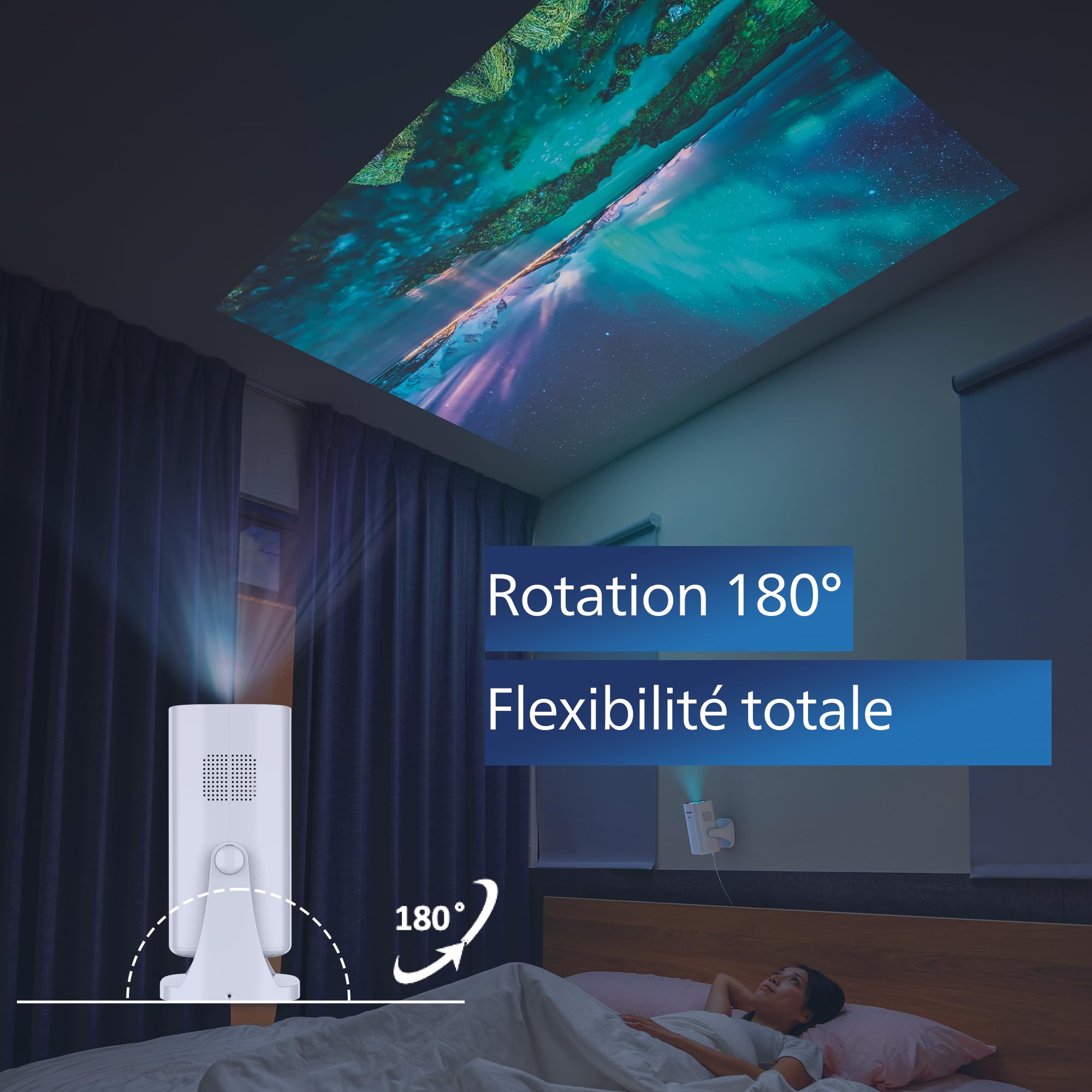 Philips Neopix 230 Smart, Videoproiettore Home Cinema, Opzioni di correzione immagine, Full HD 1080p, LuminOS, Applicazioni preinstallate.
