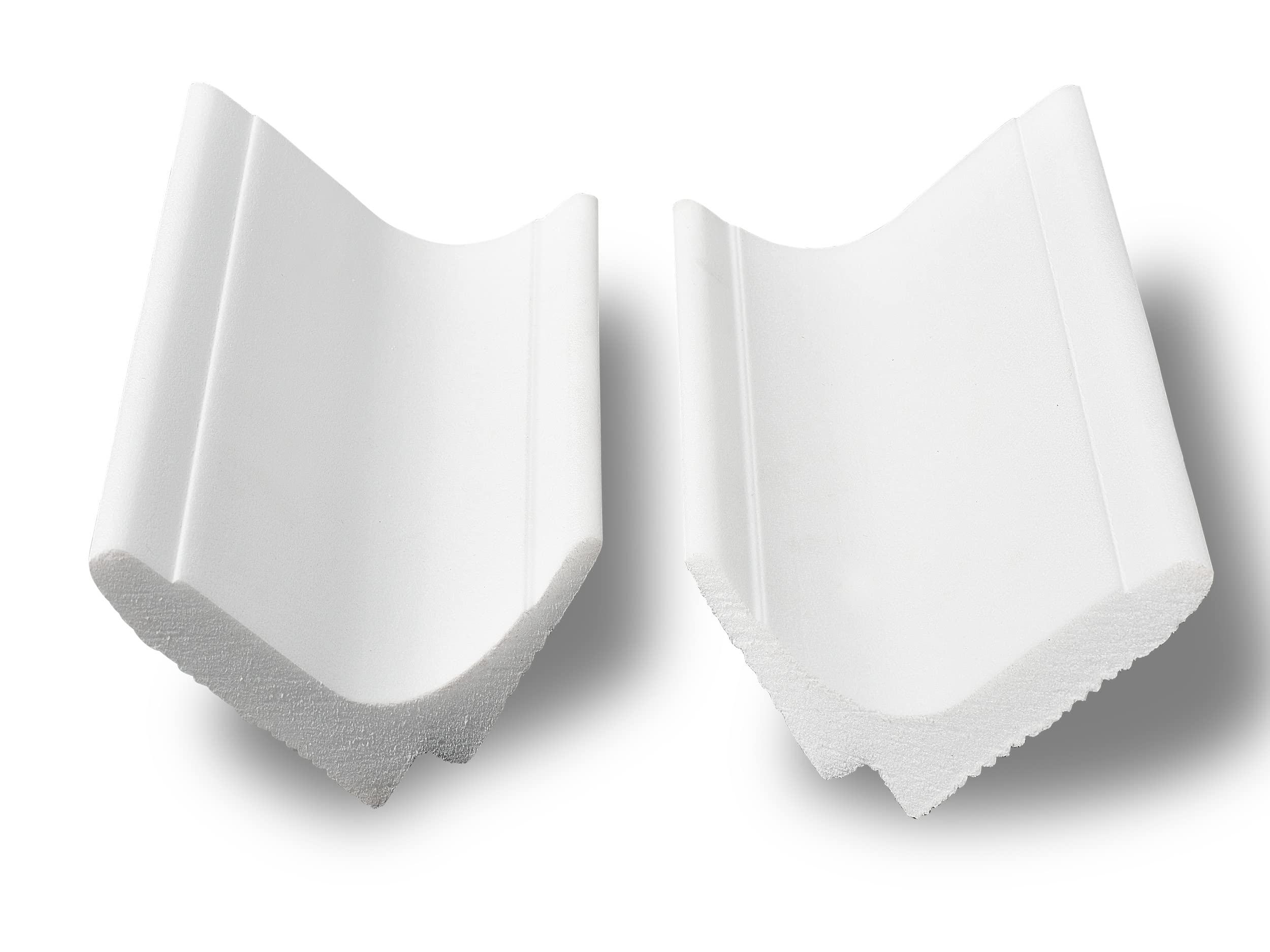 DECOSA Moulure multi-fonction L100 (Saskia) - pour ruban LED et cache-rideau - polystyrène - blanc - 60 x 100 mm - longueur 2 m - 10 pièces (=20 m)