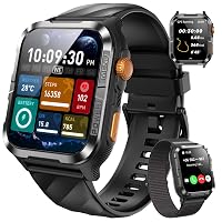 Blackview Smartwatch Uomo Donna, 1.83" Smartwatch Militare Fitness con Chiamate Bluetooth
