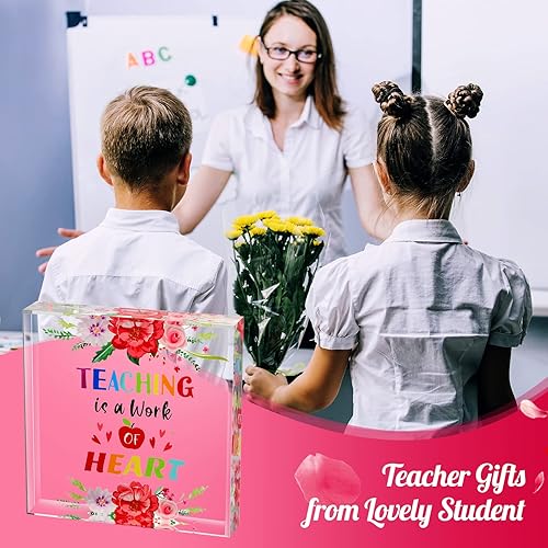 Miniatura 2 de Yulejo Regalos de agradecimiento para profesores de estudiantes, recuerdo cuadrado y pisapapeles para profesores, regalos de agradecimiento, regalos