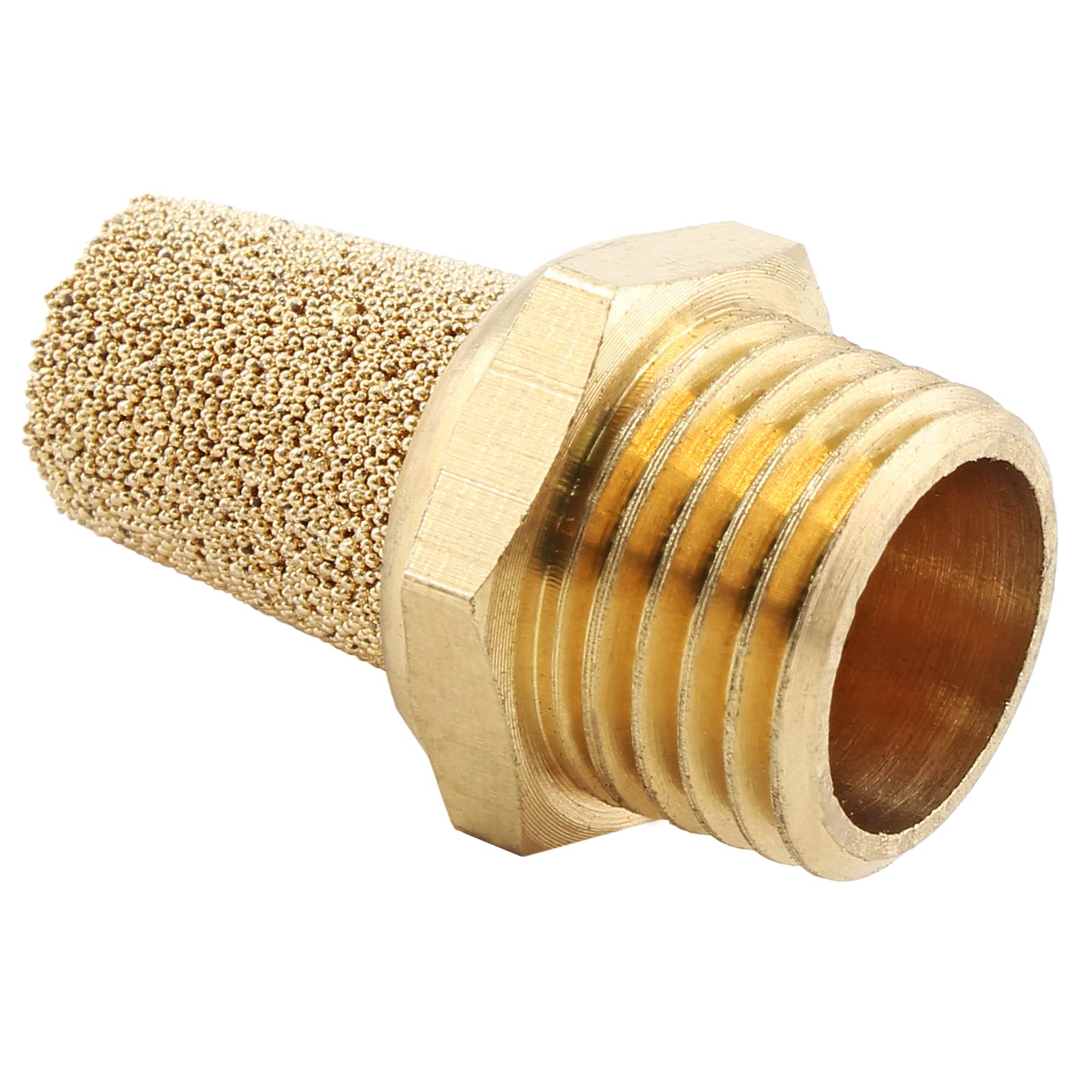 Jiozermi 12 Pcs 1/4 NPT Brass Air Pneumatic Mufflers Silencer — Amazon image 4