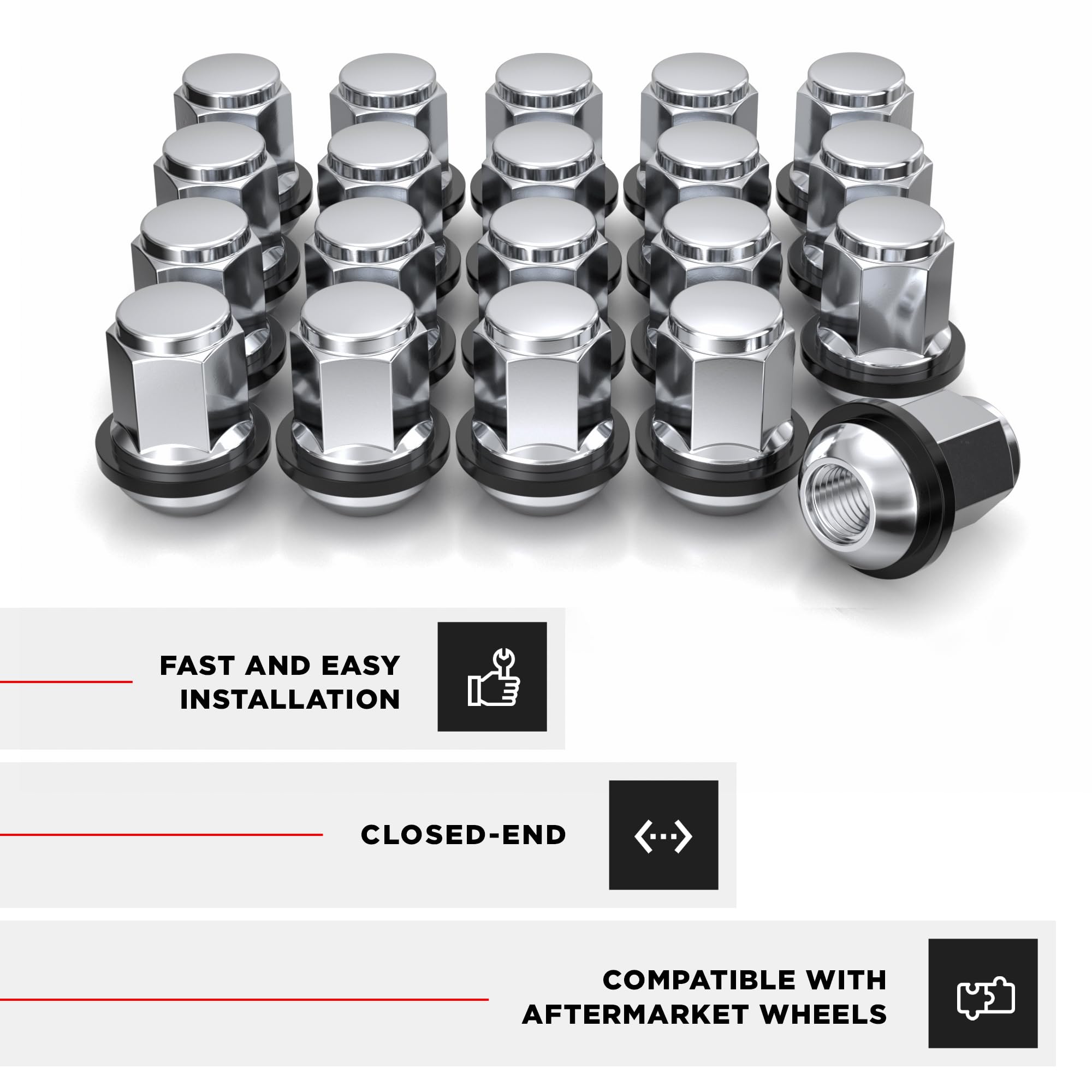 Amazon.com: White Knight M12x1.5 Lug Nuts for Select Honda and