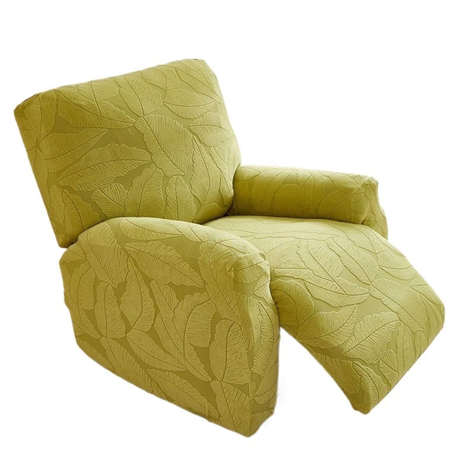 Funda de sillón reclinable elástica verde para proteger tapizados antiguos o dañados