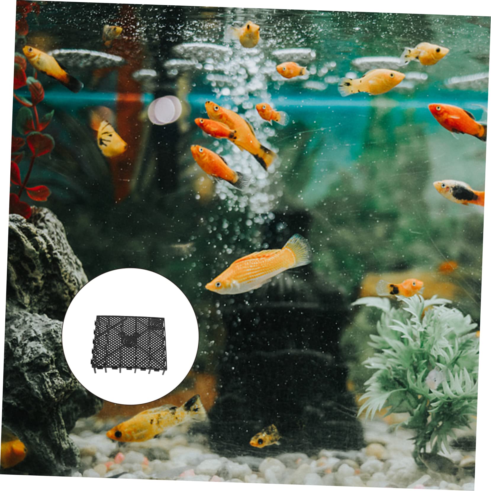 PRETYZOOM 18 Pollici Piastra Filtrante Inferiore del Serbatoio di Pesce Separatore per Acquari Vassoio Divisorio per Acquari Pannello Isolante per Acquario Pallet Ghiaia Griglia Plastica