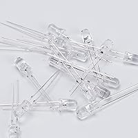 Vista 5 de DiCUNO 100 piezas de diodo LED de parpadeo lento multicolor RGB de 0.197 in, diodos emisores de luz cambiantes intermitentes multicolor, 2 pines