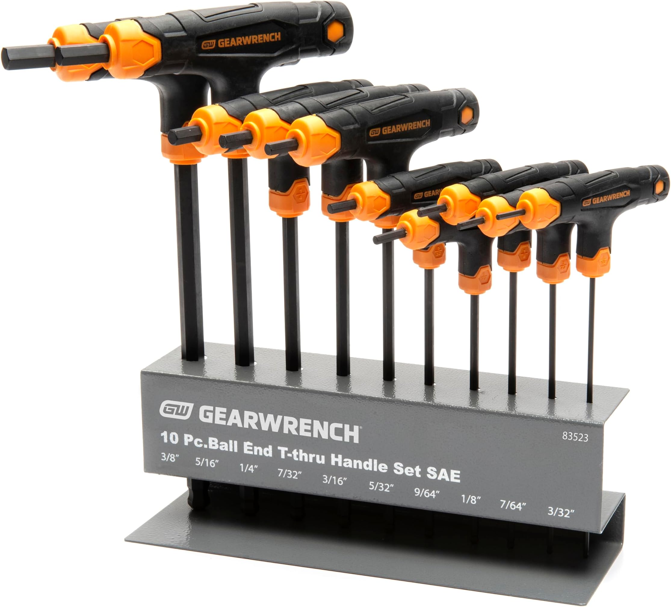 GEARWRENCH 7 Piece SAE T-Handle Ball End Hex Key Set - 83515