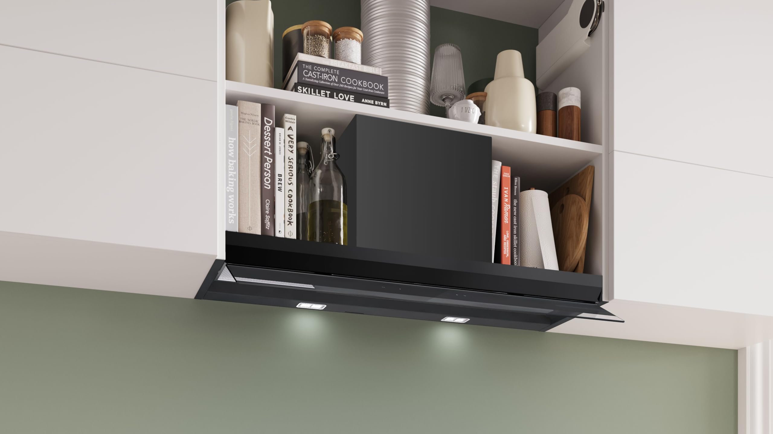 Bosch Serie 6 Integrierte Dunstabzugshaube 90 cm DBB97DP60 Abluft Umluft leiser Motor Mattschwarz