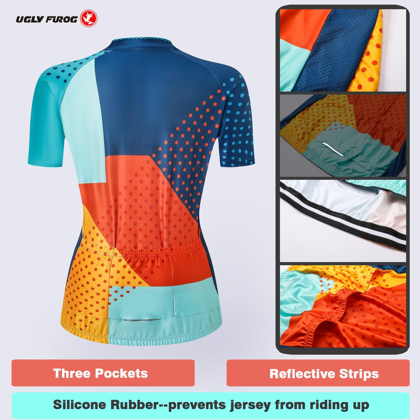 UGLY FROG Ropa Ciclismo Maillot Hombre Completo Camiseta + Pantalones Cortos 20D Gel Acolchado