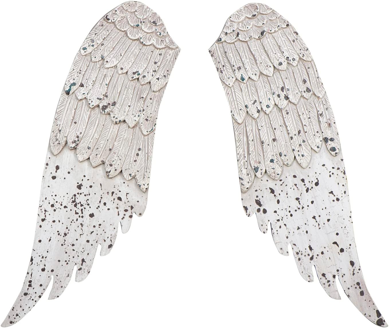 Creative Co-Op Small Decorative Angel Wings in Distressed Grey