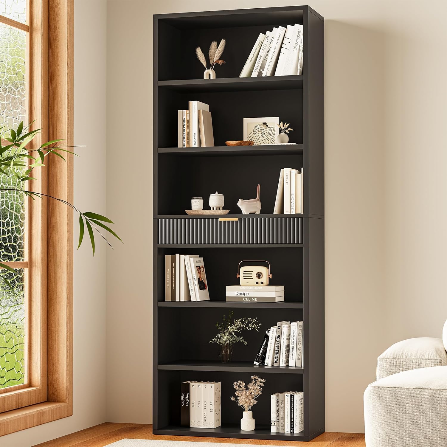 アントステラ　BOOKCASE　723 Amazon.com: INNOD 7-Tier Bookshelf with Storage, 72