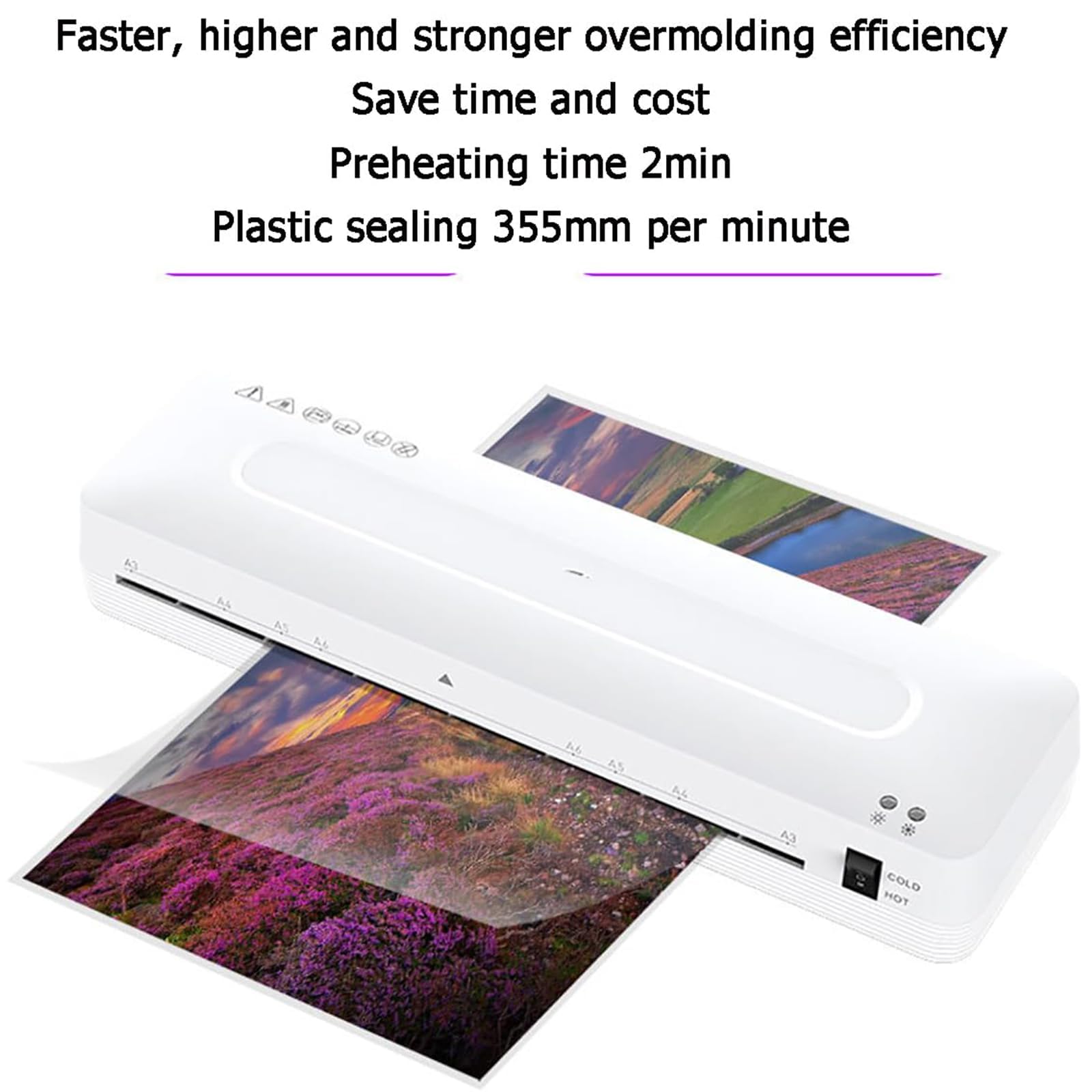 Laminator A3, 13-calowa maszyna do laminowania termicznego z ustawieniami na gorąco i na zimno, laminator ABS z zabezpieczeniem przed zacięciem, zawiera zaokrąglacz narożników i przycinarkę do papieru
