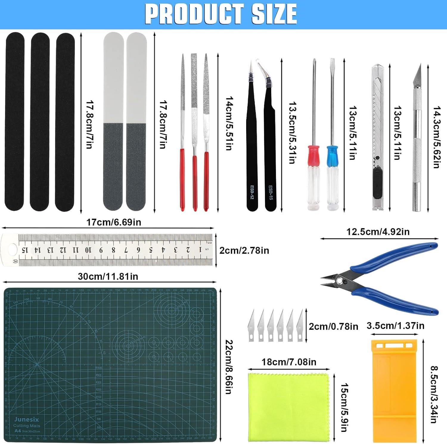 25 Stück Gundam Modeler Grundwerkzeuge, Gundam Modellierer Basic Tools, Modellbau-Werkzeugsatz für Hobby Model Assemble Building, Modellierungswerkzeug und Bastelset für Bauen, Reparieren, Reparieren