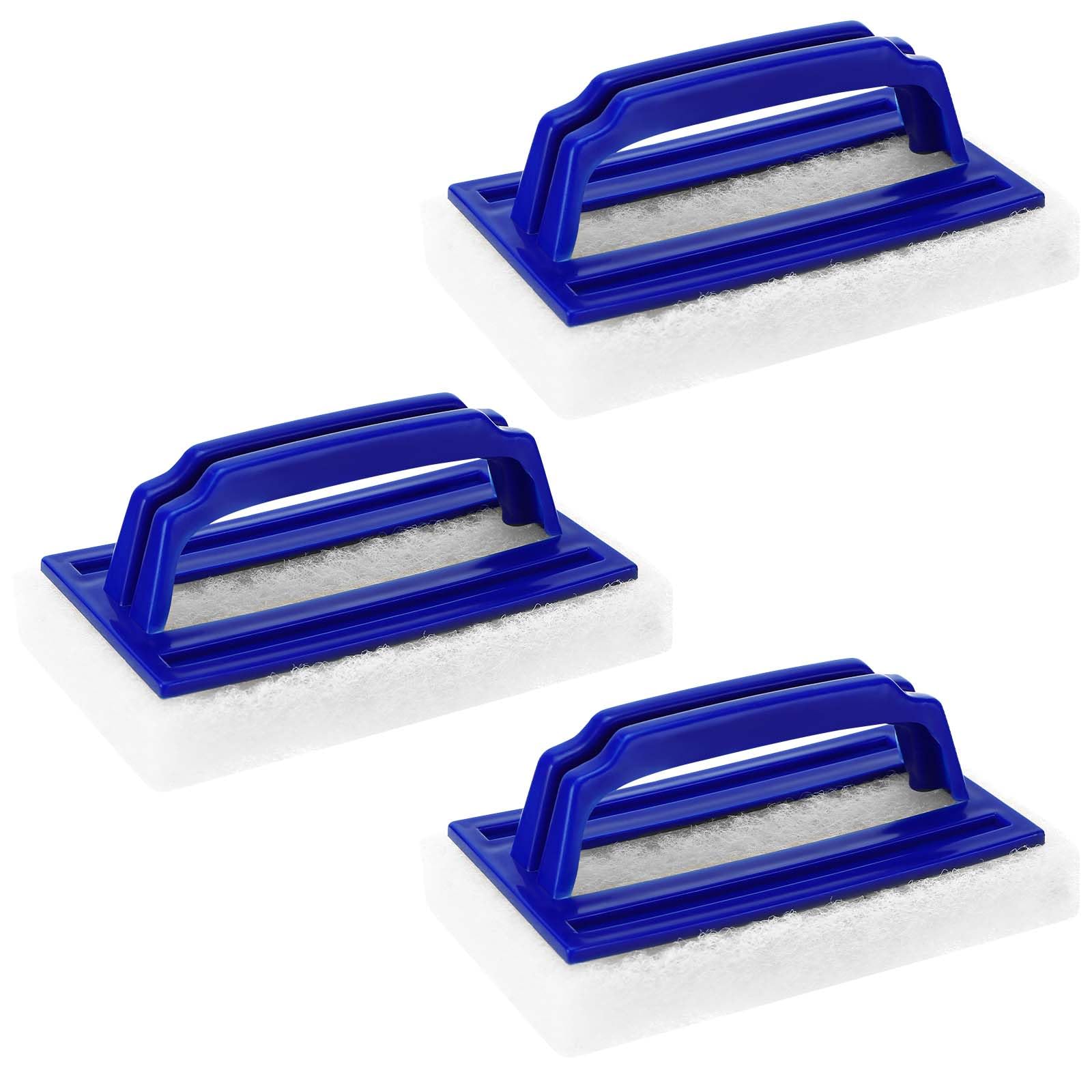 Set Di 3 Spazzole In Spugna Per Piscina – Manico Ergonomico, Riutilizzabili, Per Pulizia Pareti, Piastrelle E Pavimenti Della Piscina, Vasca O Spa - 6