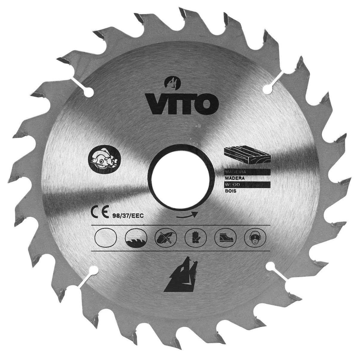 VITO - Sierra circular eléctrica (2100 W, 4500 rpm, 2 hojas para sierra Ø 235 mm, bolsa de herramientas
