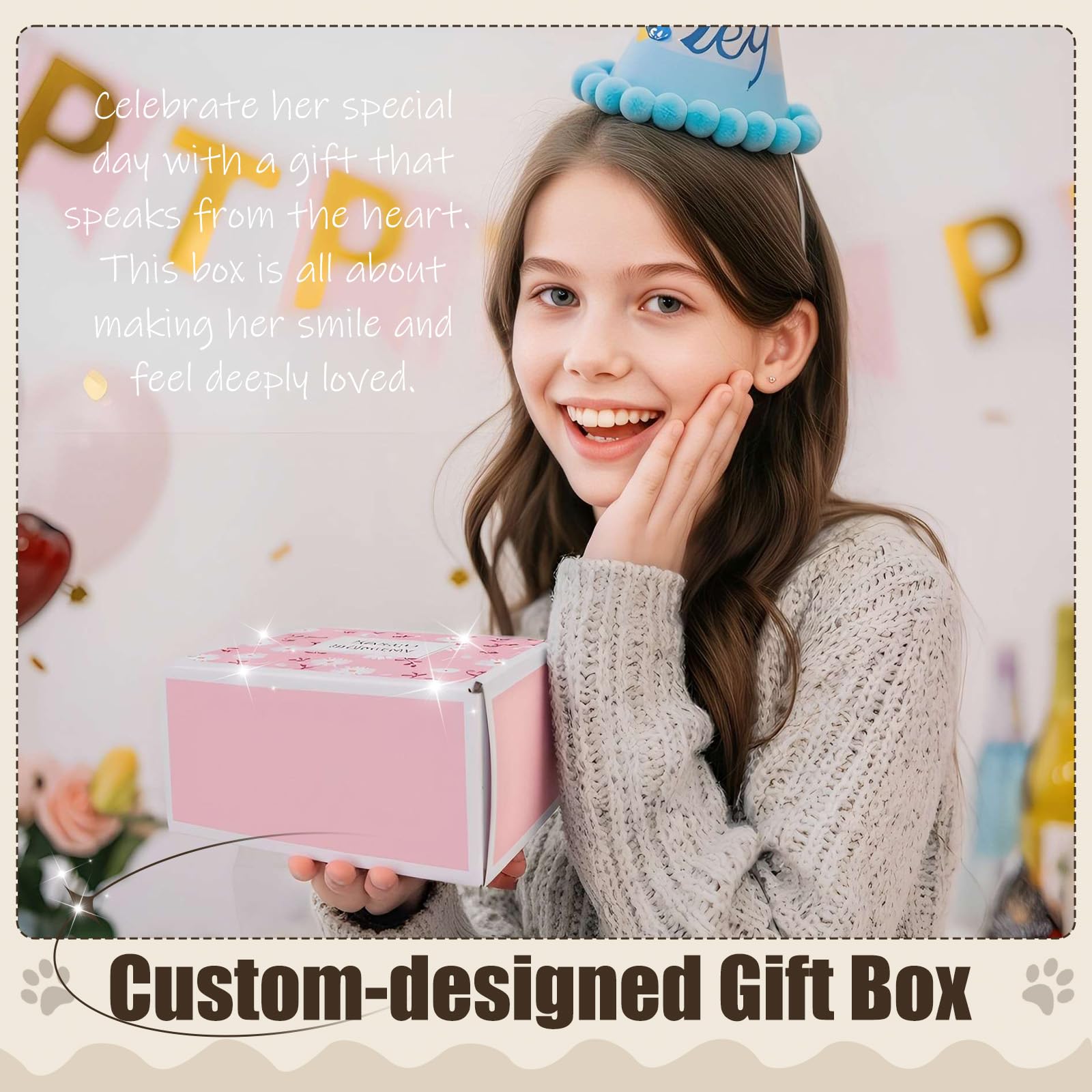 Regalo di compleanno per ragazze adolescenti, scatola di buon compleanno per ragazze, simpatiche cose preppy per ragazze, Natale, graziose tazze di vetro estetiche con margherita, set da 8 pezzi