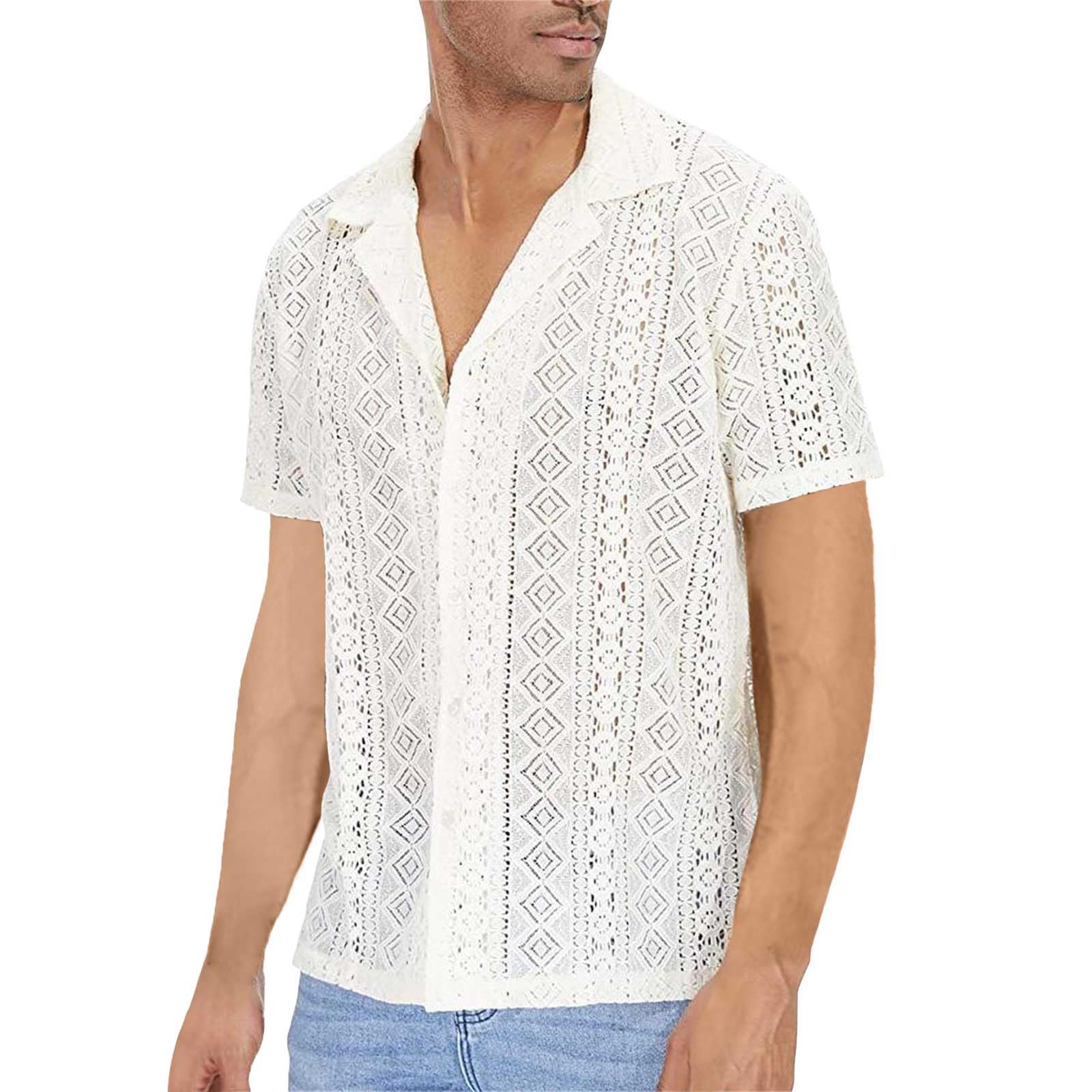 Netzoberteil Herren Transparent Kurzarmhemd Atmungsaktiv Netzshirt Sexy Outfit Für Männer Durchsichtig Wetlook Erotik Unterwäsche Mit Zerkleinerte Motiv Muskel Kostüm Kinky-Outfit