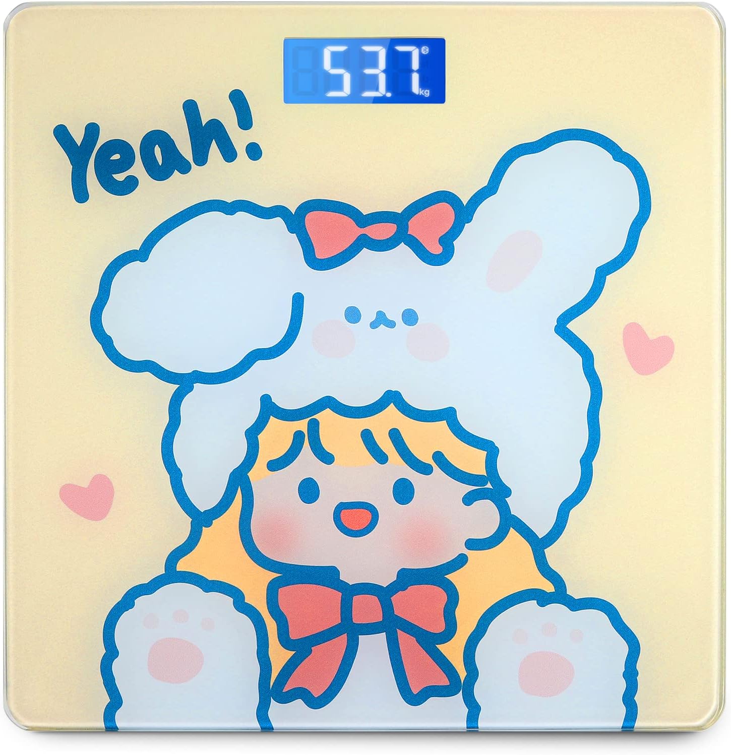 UCTHATDigital Smart BMI Digital Scale,Bluetooth Body Weight Bathroom Scale with iOS, Android APP,Wireless Body Composition Monitor Analyzer for Tracking Health(Yellow)