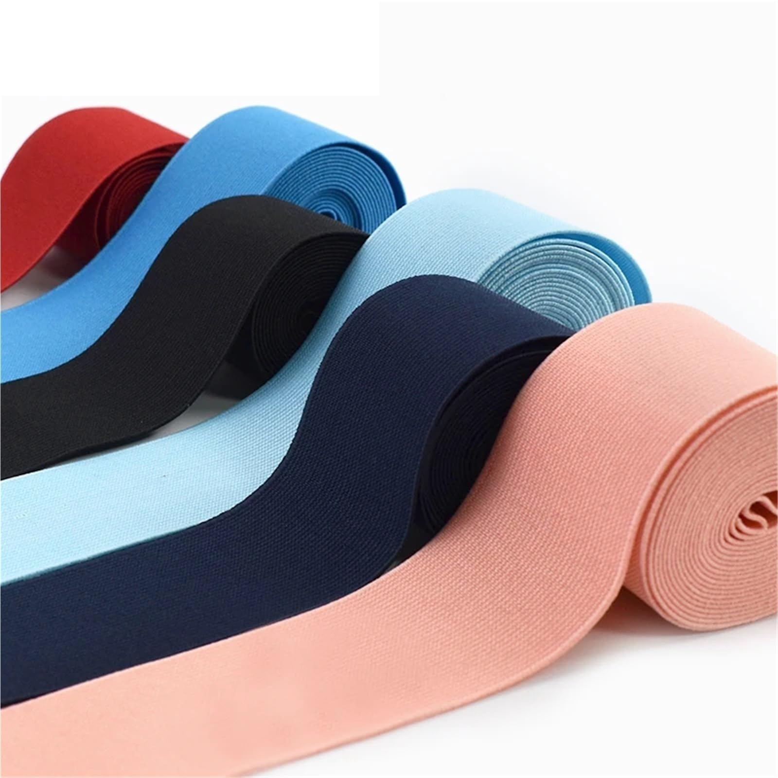 10 m 20-50 mm Elastici in Nylon for Cintura da Cucito, 1,2 di Spessore, Elastico for Abbigliamento, Decorazione, Nastro, Accessori Fai Te per La Cintura e i Polsini