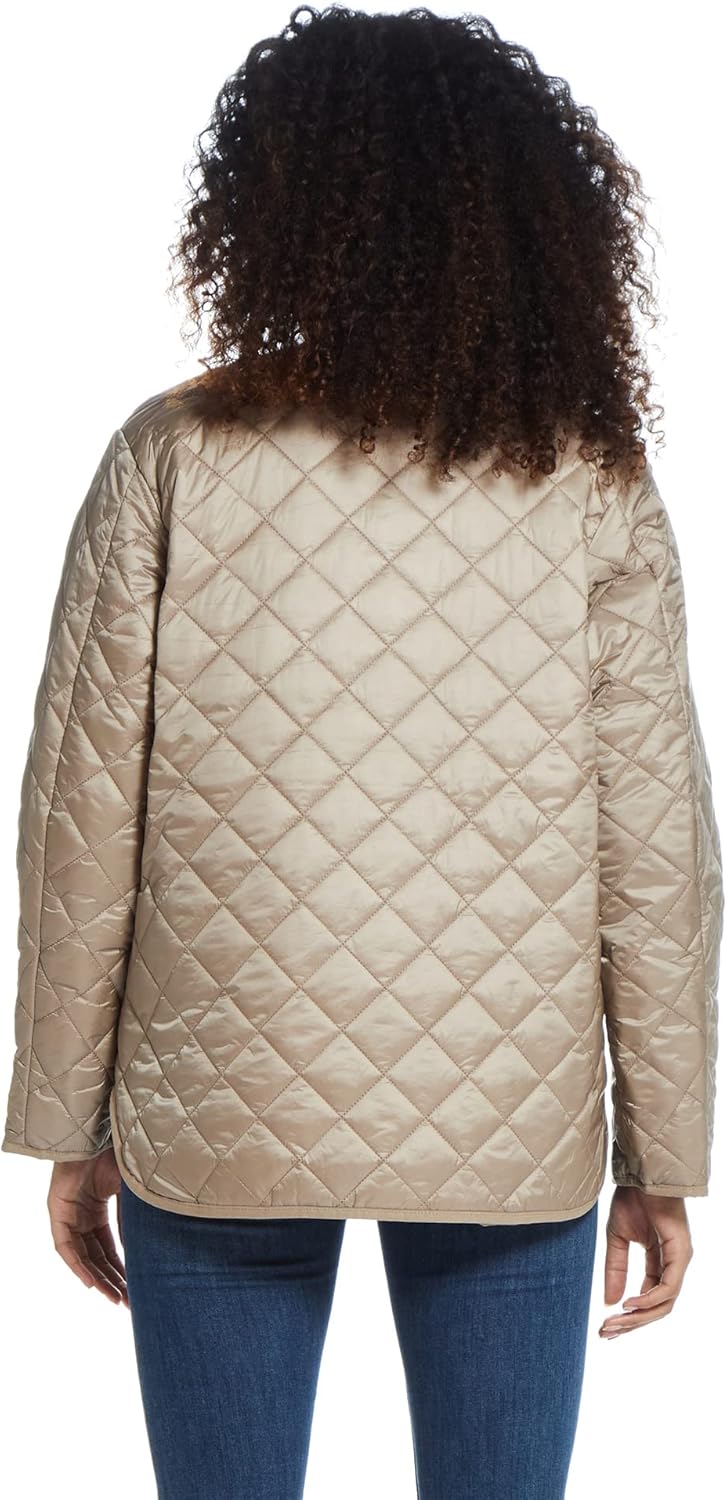 MARTHA STEWART Women's Barn Jacket - Lightweight Quilted Jacket With Snap Closure And Hidden Zippers : Clothing, Shoes & Jewelry