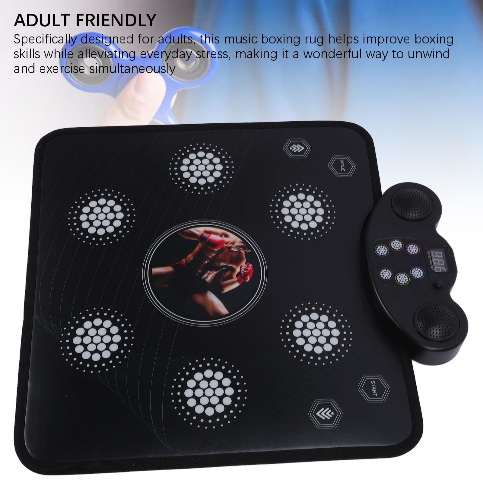 Dance Pad Music Boxing Machine con, Obiettivo Elettronico Musicale Montato a Parete, Smart BT Aggiornato 2025 per Allenamenti per la Casa e in Palestra per Adulti per