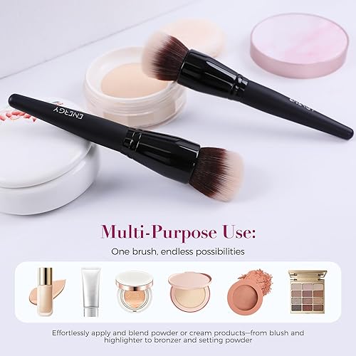 Miniatura 39 de ENERGY Brocha corrector para debajo de los ojos, cepillo de base pequeña para crema líquida en polvo, maquillaje, mezcla, ocultación, ajuste suave
