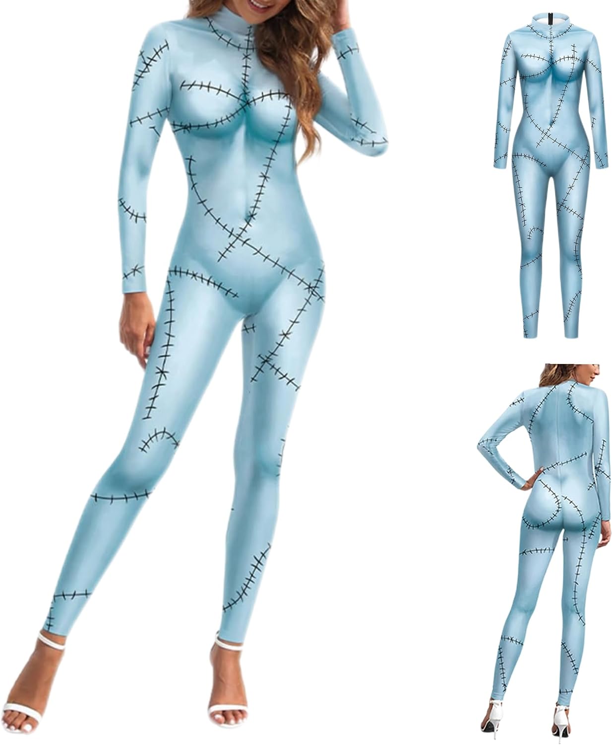 Christmas Costume for Women Movie Halloween Cosplay Bodysuit 3D Print Dress