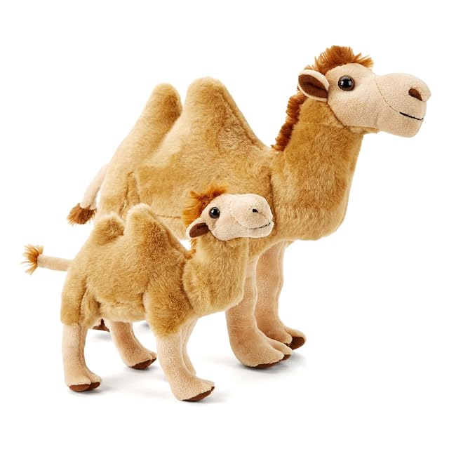 Zappi Co Juego Individual de Felpa de Camello bactriano 100% Reciclado (Grande + pequeño), colección Suave y respetuosa con el Medio Ambiente para recién Nacidos
