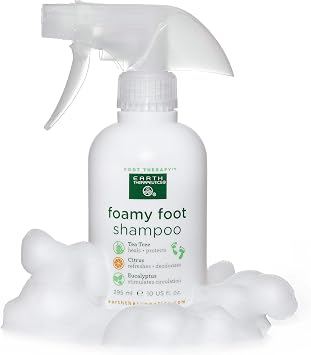 Earth Therapeutics Foamy Foot Shampoo with Citrus, Eucalyptus, and Tea Tree Oil for Deodorizing and Refreshing Feet