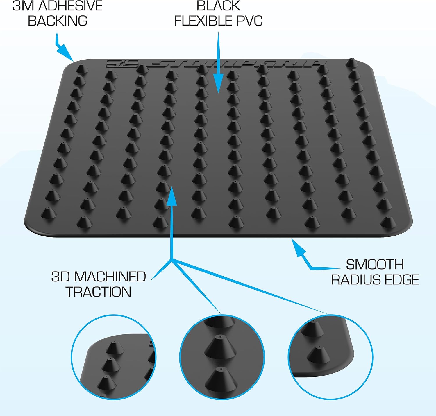 Stompgrip Premium Snowboard Stomp Pad | Pro Mat Super Volcano | Pro Collection | 3D Design
