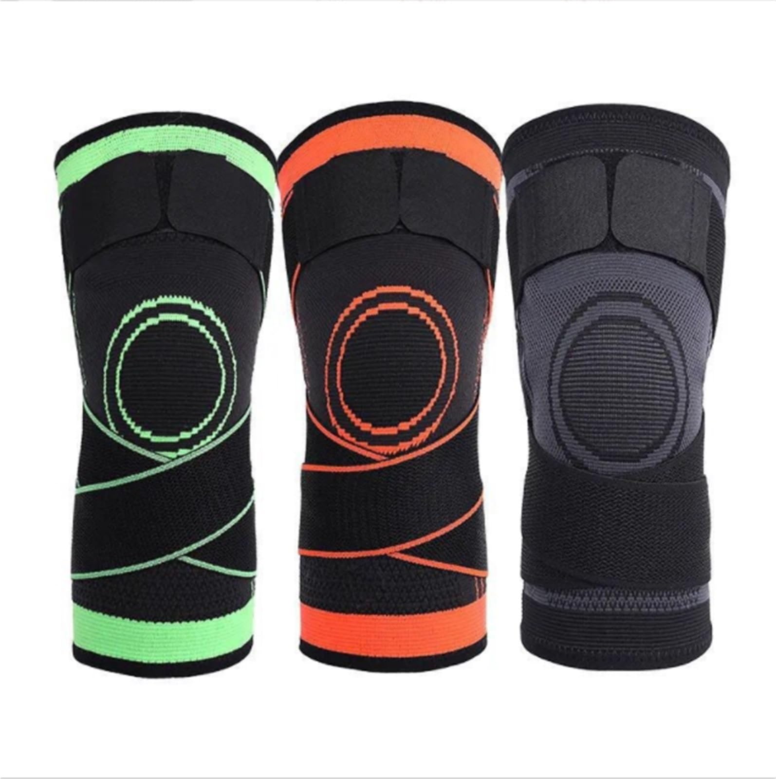 Ginocchiera Sportiva Antiscivolo Un Paio Di Ginocchiere Calde, Elastiche Protettive Traspiranti Adatte For Gli Sport All'aria Aperta Maniche Traspiranti(Oranje,M)