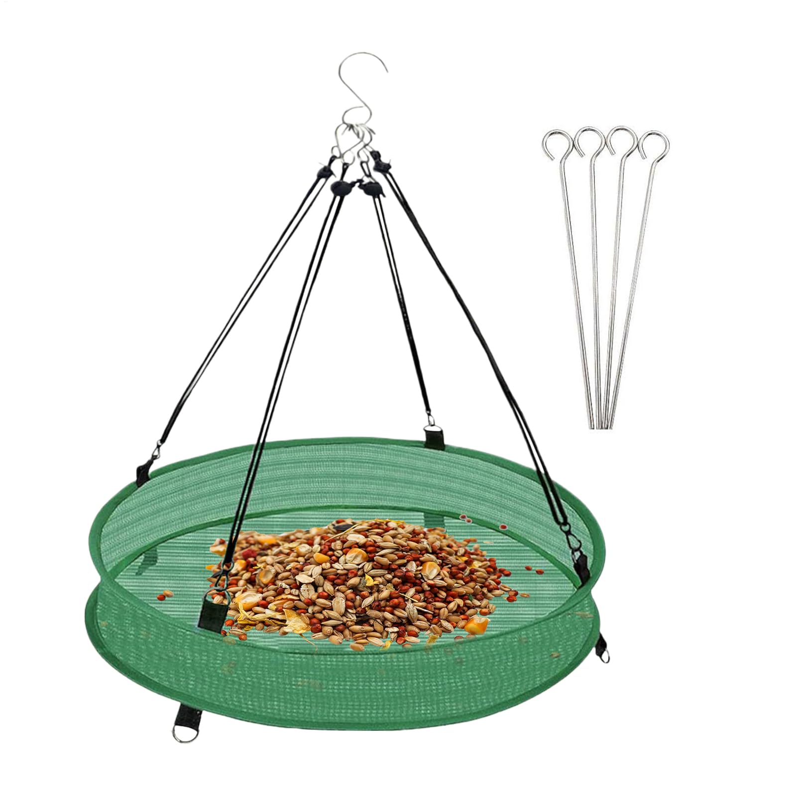 Mangeoire à oiseaux suspendue en maille de 50 cm pour jardin